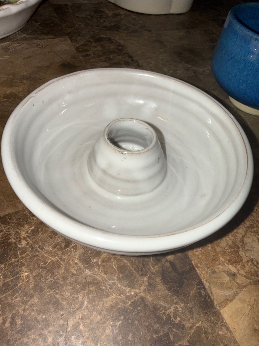 Gravesco Pottery Handmade by Artisan Rebecca Graves Stamped Taper Candle Holder